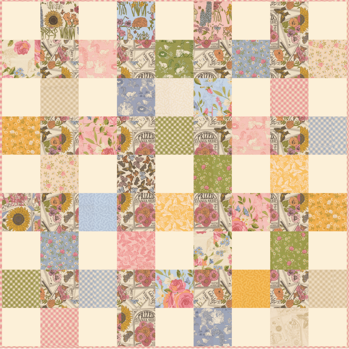 My Secret Garden Picnic Blanket quilt kit by Stacy Iest Hsu for Moda, second view