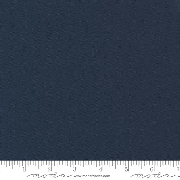 Bella Solids Navy dark blue solid fabric by Moda, 9900 20