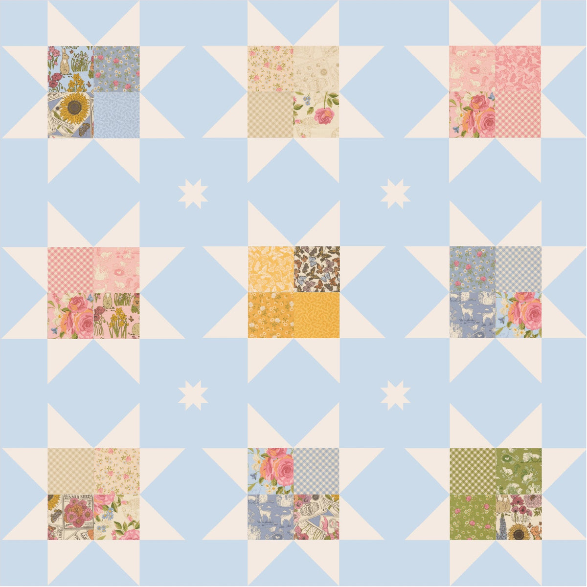 Charm Pack Stars quilt kit, photo 3