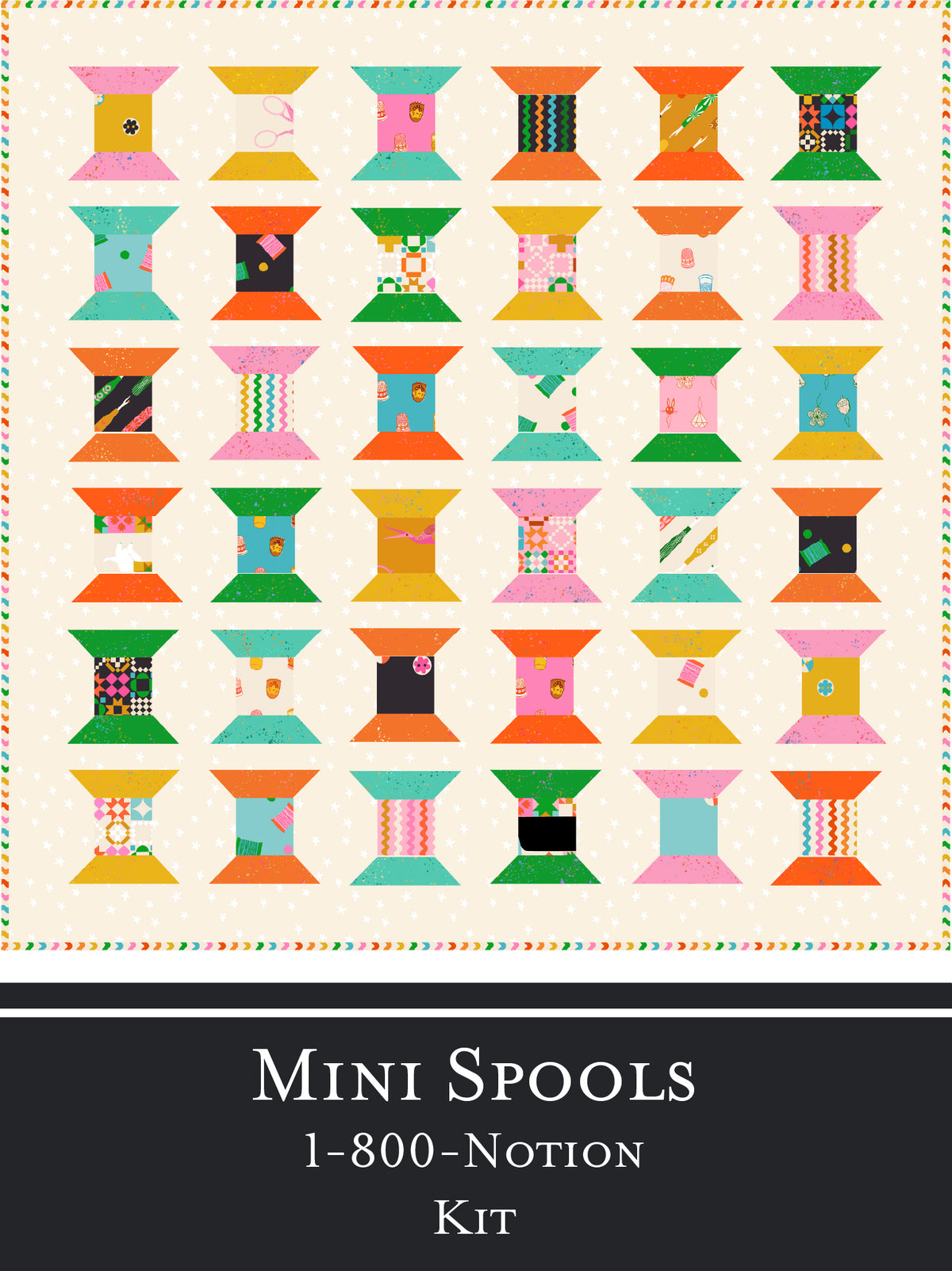 1 800 Notion Mini Spools quilt kit, photo 5