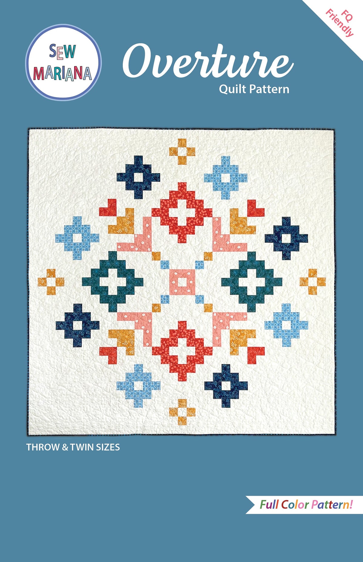 Overture quilt pattern cover by Sew Mariana
