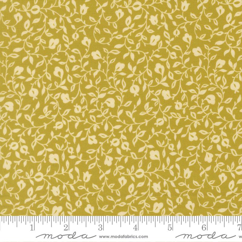 Sitara Affinity Pesto light green small floral vine fabric by Crystal Manning for Moda, 11985 18