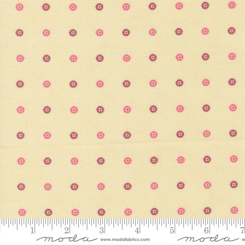 Sitara Floret Cream multicolor floret dot fabric by Crystal Manning for Moda, 11987 11