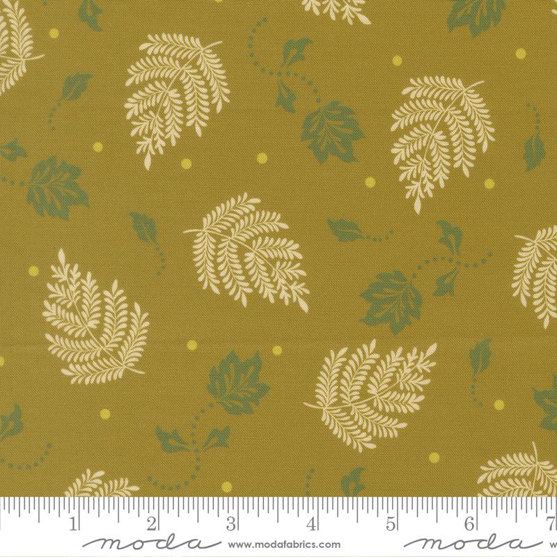Sitara Paisley Leaf Olive dark green paisley blender fabric by Crystal Manning for Moda, 11986 17