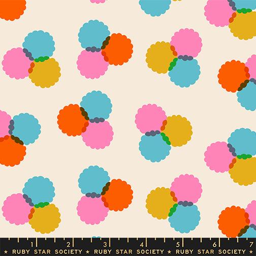 Sparkle Mart Natural retro puffs blender fabric by Melody Miller for Ruby Star Society, RS0122 11