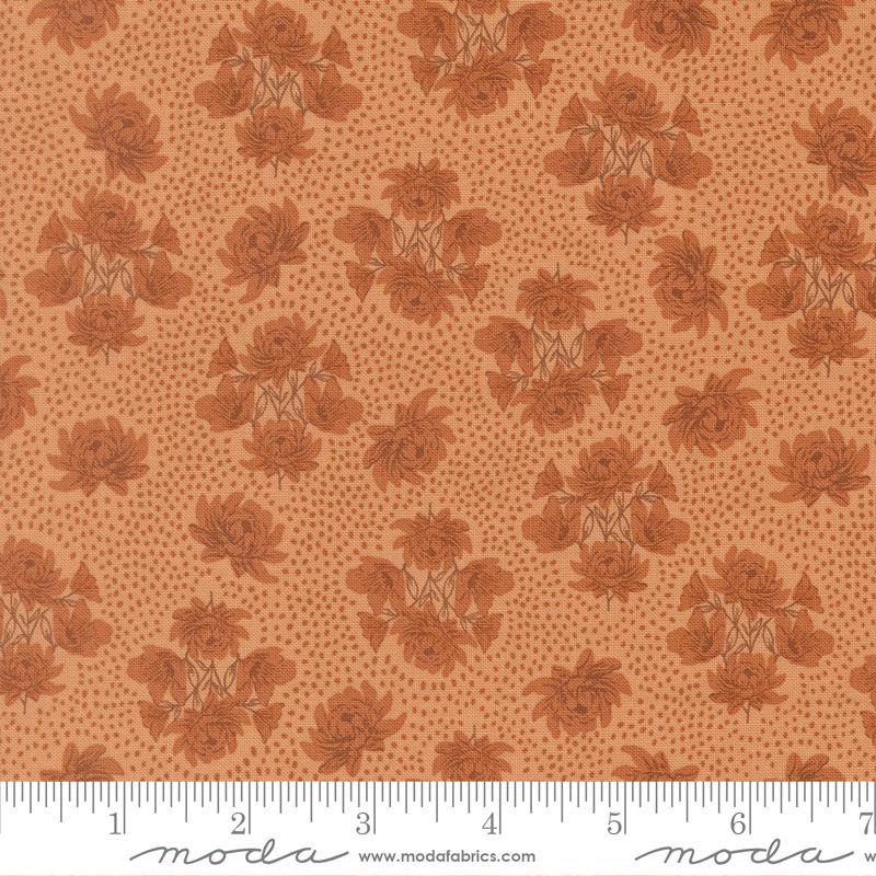 Wellspring Coral Seashell peach speckled floral dot fabric by Fancy That Design House for Moda, 45672 14