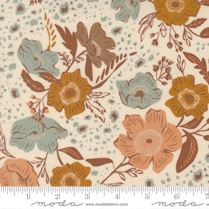 Wellspring Eggshell multicolor flora flourish floral fabric by Fancy That Design House for Moda, 45670 11