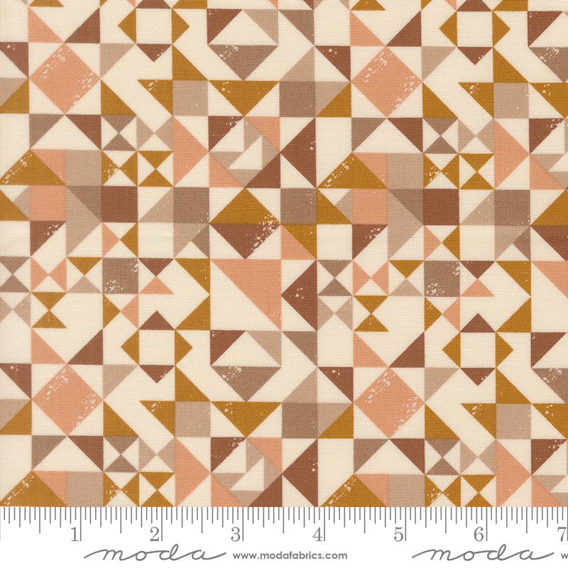 Wellspring Eggshell multicolor quilt block geometric fabric by Fancy That Design House for Moda, 45673 11