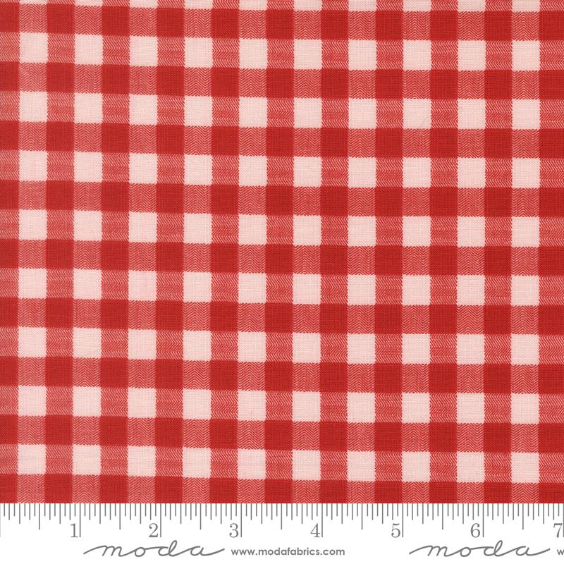 Blossom Jubilee Cherry gingham check fabric by Bunny Hill Designs for Moda, 3097 17
