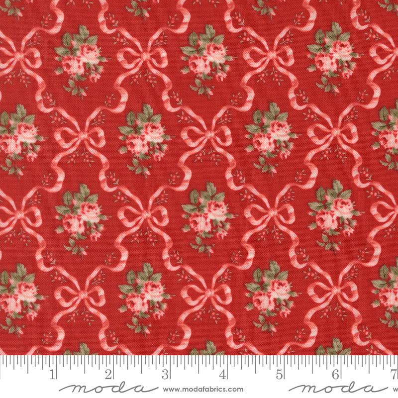 Blossom Jubilee Cherry ribbon and roses fabric by Bunny Hill Designs for Moda, 3091 21