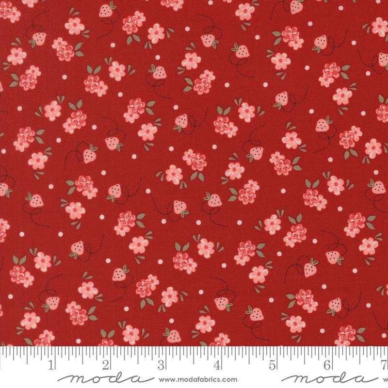Blossom Jubilee Cherry strawberry party fabric by Bunny Hill Designs for Moda, 3094 21