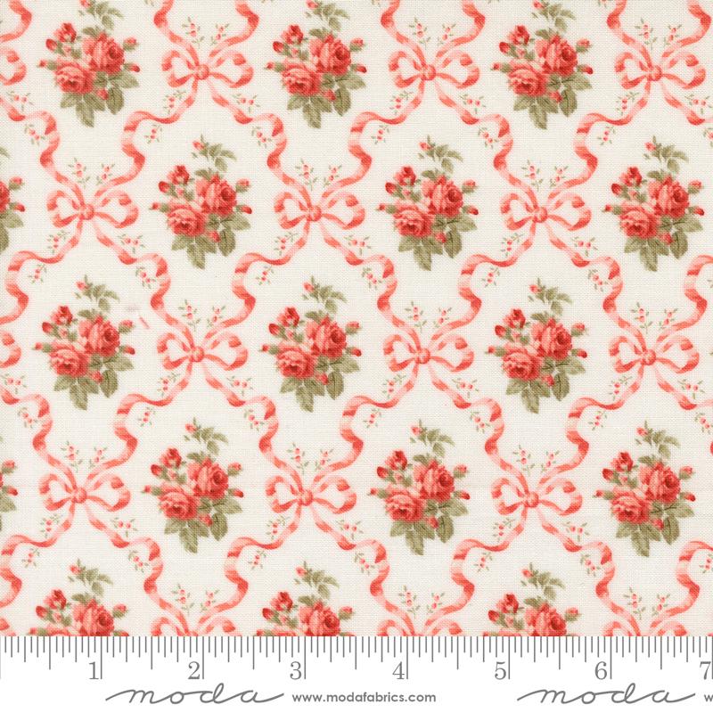 Blossom Jubilee Cloud ribbon and roses fabric by Bunny Hill Designs for Moda, 3091 11