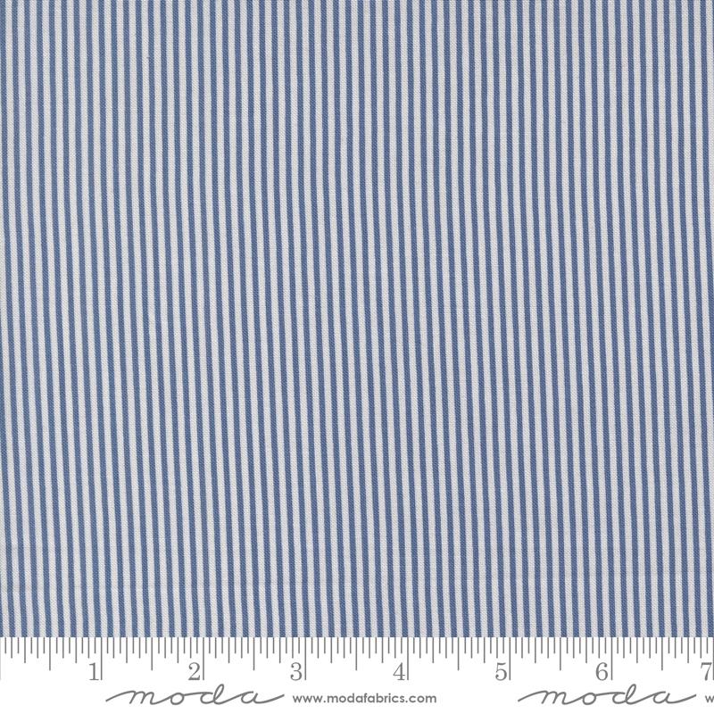 Blossom Jubilee Dusk ticking stripe fabric by Bunny Hill Designs for Moda, 3098 15