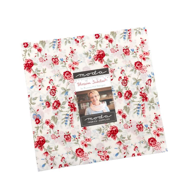 Blossom Jubilee layer cake of 42 10-inch precut squares by Bunny Hill Designs for Moda