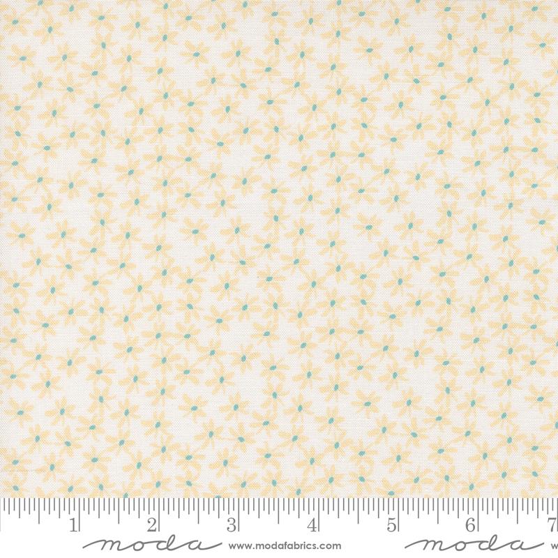 Bonbon Jar Yellow daisy chain fabric by Jen Kingwell for Moda, 18279 11