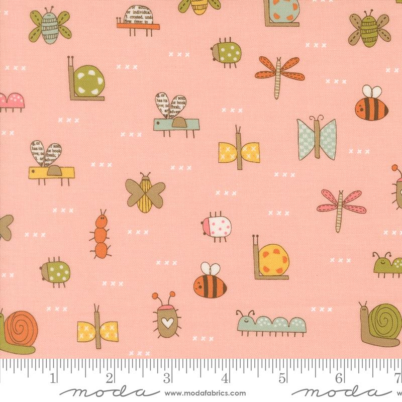 Bug Collector Blush the bugs fabric by Sweetwater for Moda, 55731 14