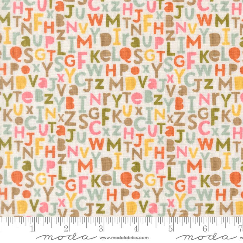 Bug Collector Cloud alphabet fabric by Sweetwater for Moda, 55732 11