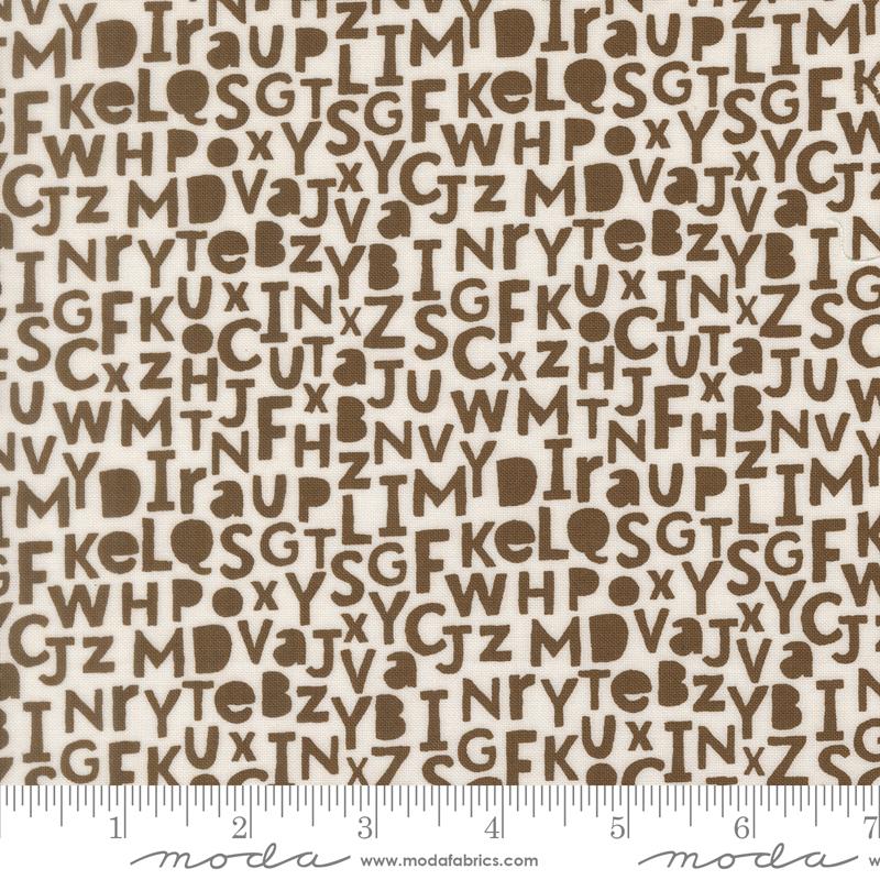 Bug Collector Dirt alphabet fabric by Sweetwater for Moda, 55732 28