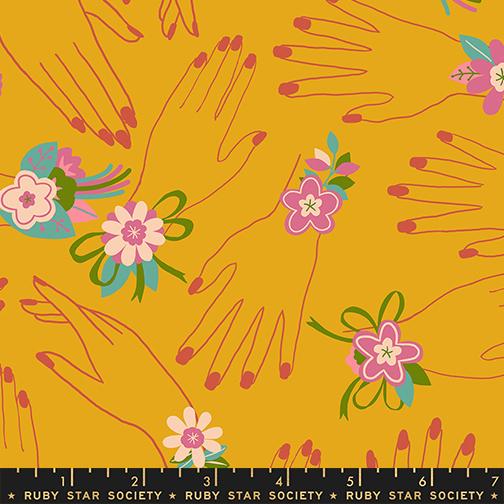 Corsage Goldenrod corsage fabric by Jen Hewett for Ruby Star Society, RS6058 11