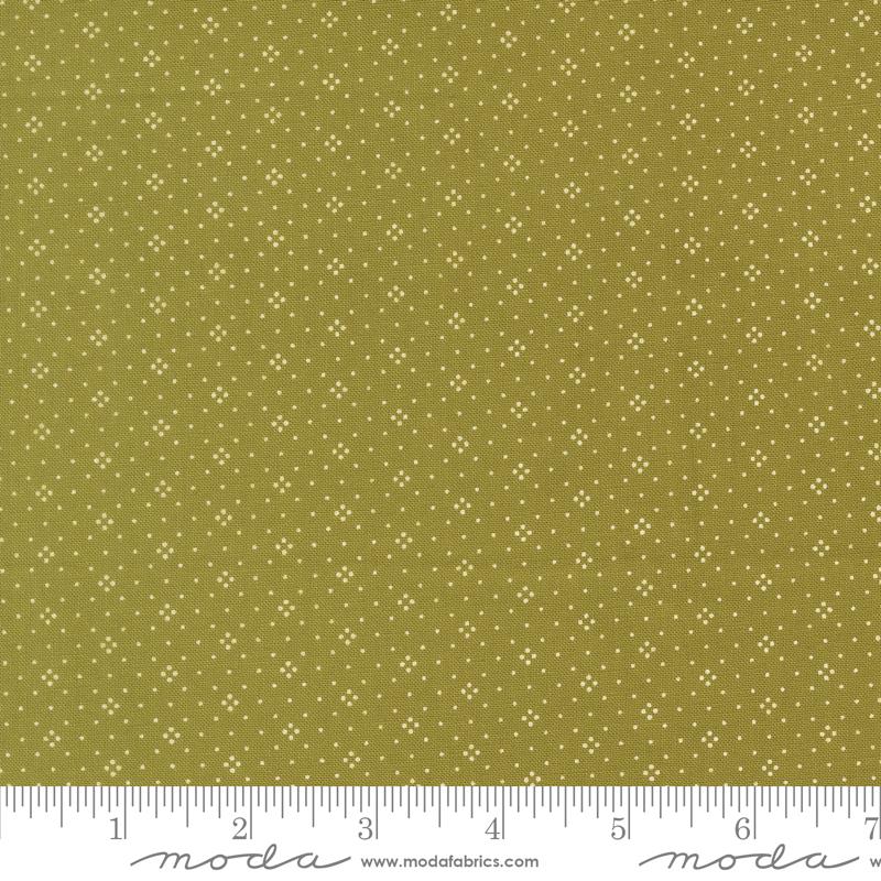 Eyelet Moss dot fabric by Fig Tree & Co. for Moda, 20488 138