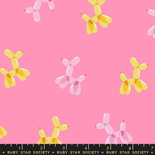Float Lucky Pink balloon doggie fabric by Rashida Coleman Hale for Ruby Star Society, RS1147 13