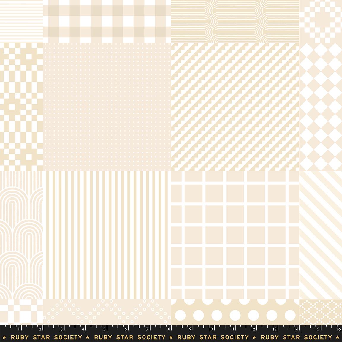 Float Parchment sampler cheater fabric by Rashida Coleman Hale for Ruby Star Society, RS1149 15