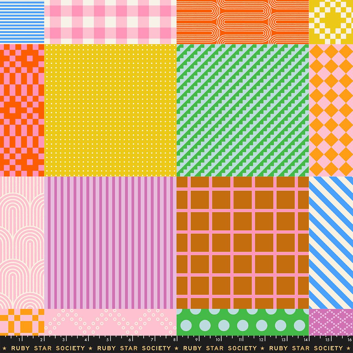 Float Posy sampler cheater fabric by Rashida Coleman Hale for Ruby Star Society, RS1149 12