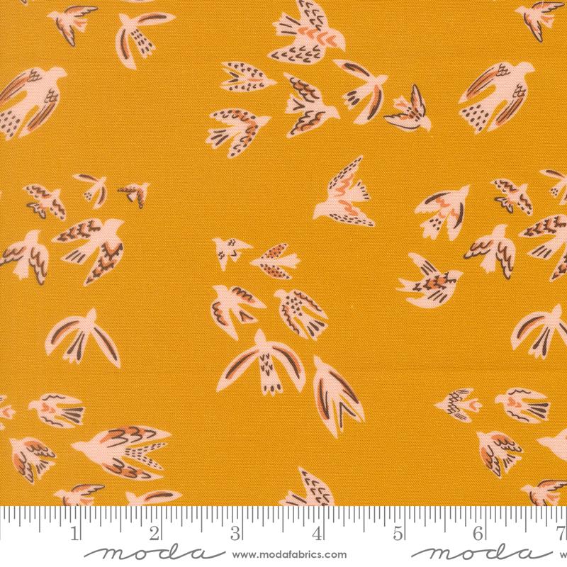Flora & Thread Golden on a wing fabric by Fancy That Design House for Moda, 45682 15