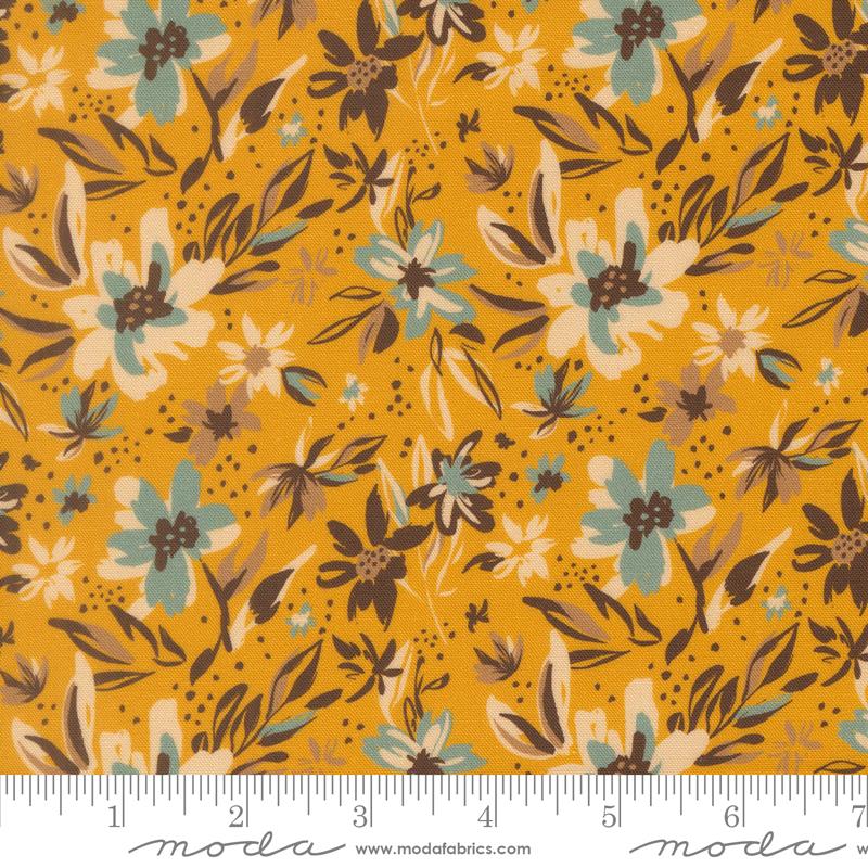Flora & Thread Golden petal brush fabric by Fancy That Design House for Moda, 45681 14