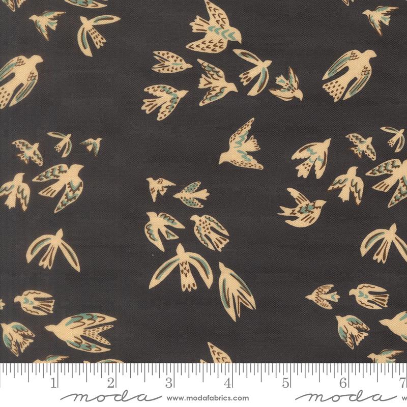 Flora & Thread Midnight on a wing fabric by Fancy That Design House for Moda, 45682 18
