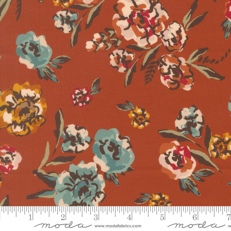 Flora & Thread Spice brushed bouquet fabric by Fancy That Design House for Moda, 45680 14