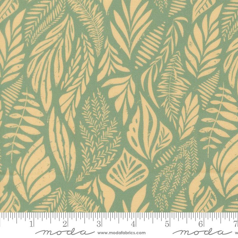 Flora & Thread Teal botanic braid fabric by Fancy That Design House for Moda, 45684 16