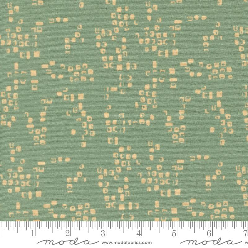 Flora & Thread Teal scattered fabric by Fancy That Design House for Moda, 45687 17