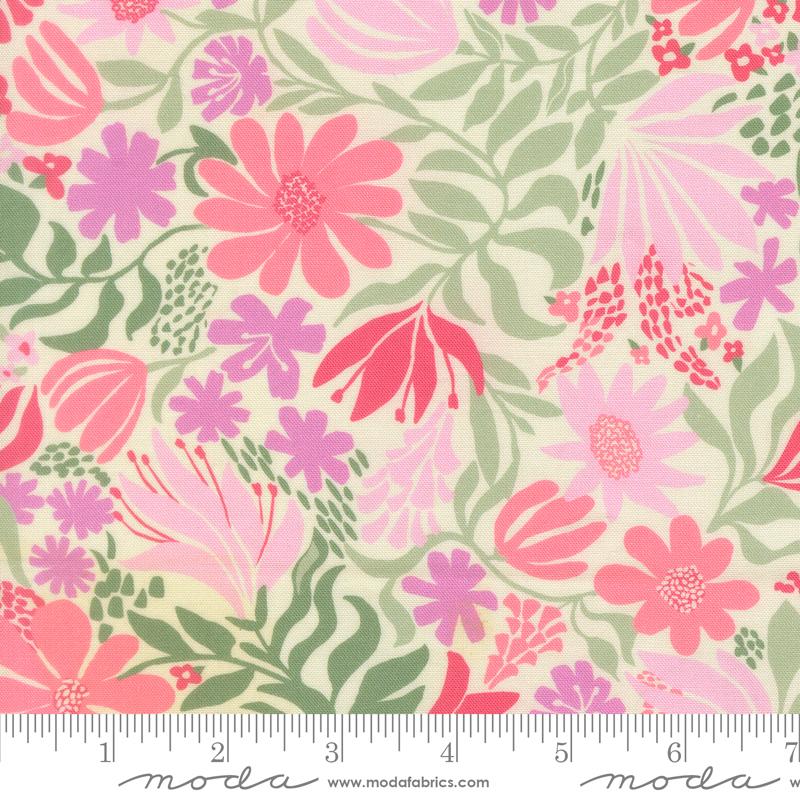 Floriori Flamingo meadow fabric by Kate Spain for Moda, 27351 12