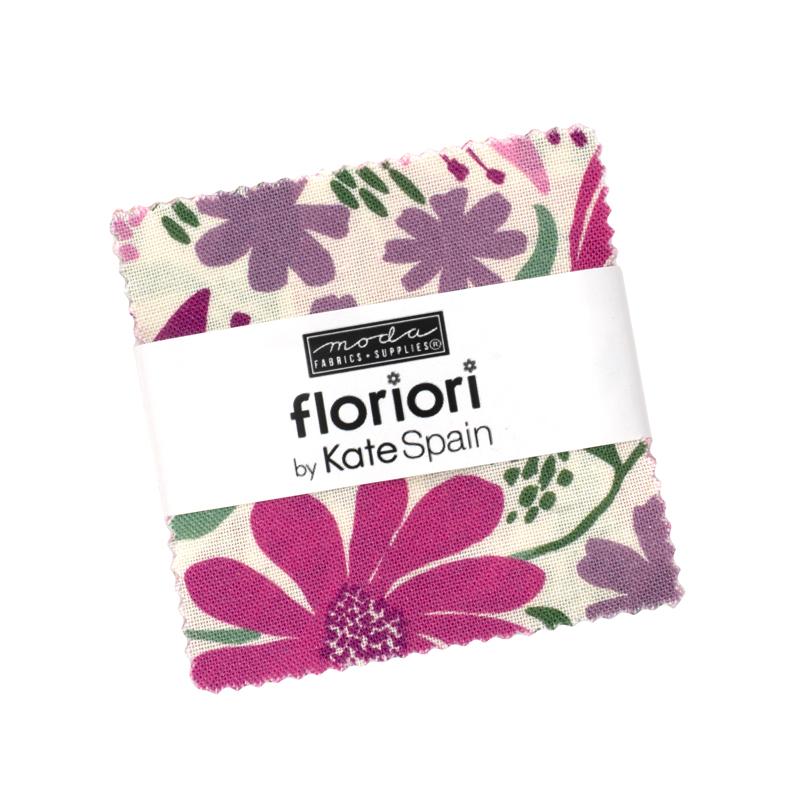 Floriori mini charm of 42 2.5-inch precut squares by Kate Spain for Moda