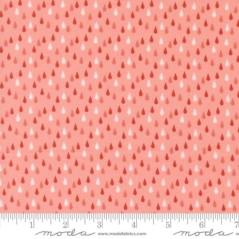 Garden Glam Carnation raindrop fabric by Lella Boutique for Moda, 5274 13