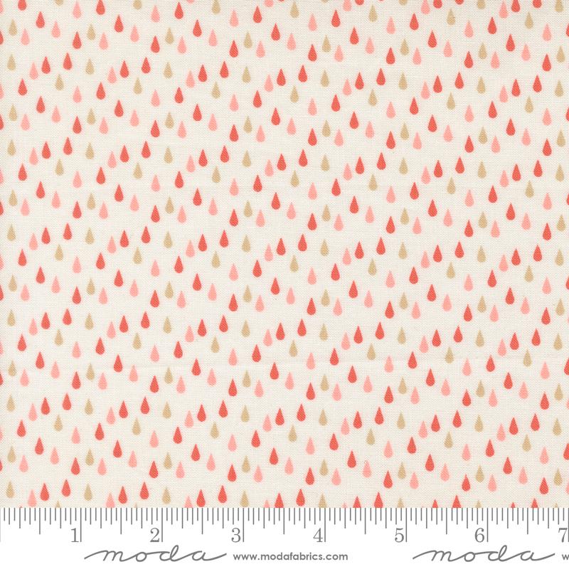 Garden Glam Cream raindrop fabric by Lella Boutique for Moda, 5274 11