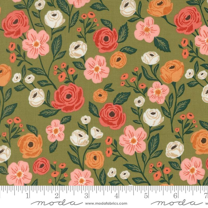 Garden Glam Grass petal pusher fabric by Lella Boutique for Moda, 5270 16