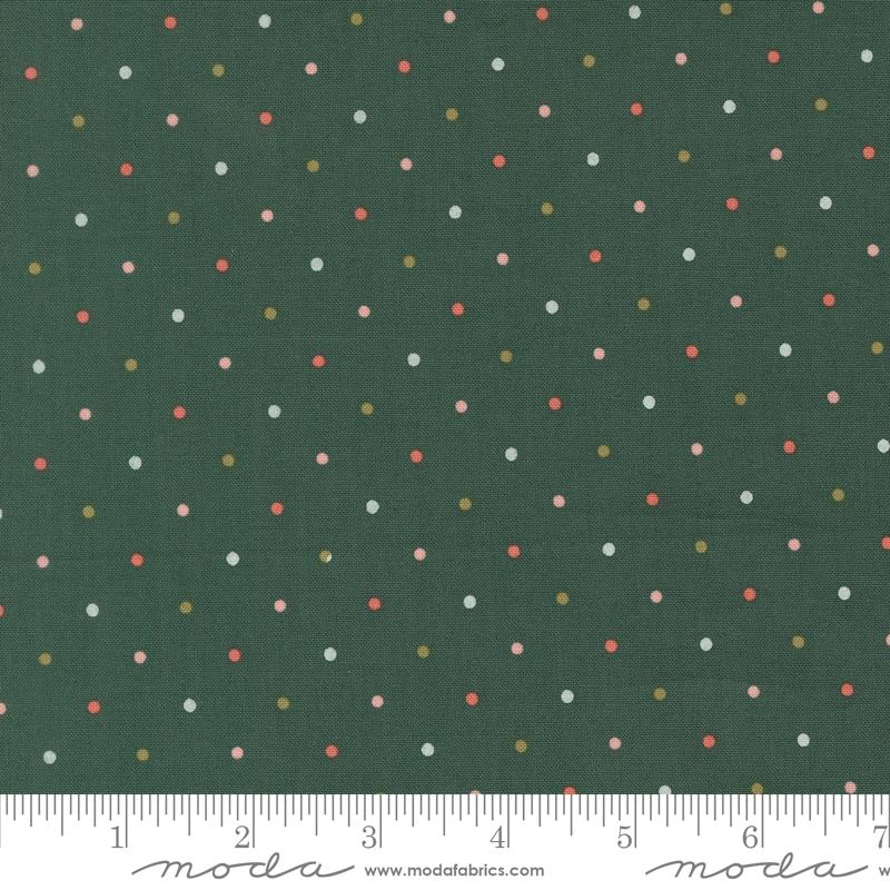 Garden Glam Teal magic dot fabric by Lella Boutique for Moda, 5230 78