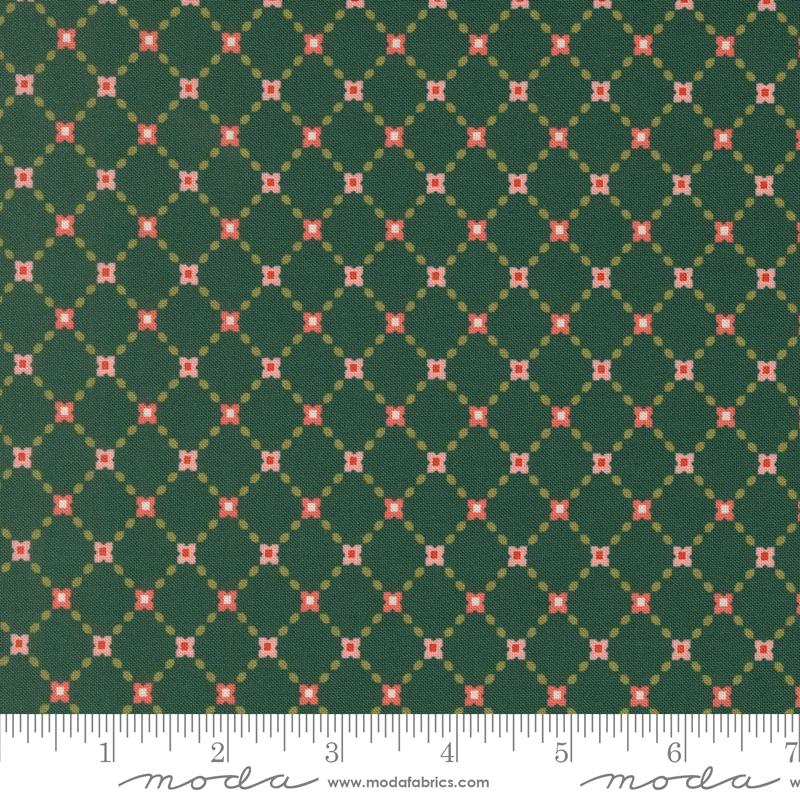 Garden Glam Teal perennial fabric by Lella Boutique for Moda, 5273 18