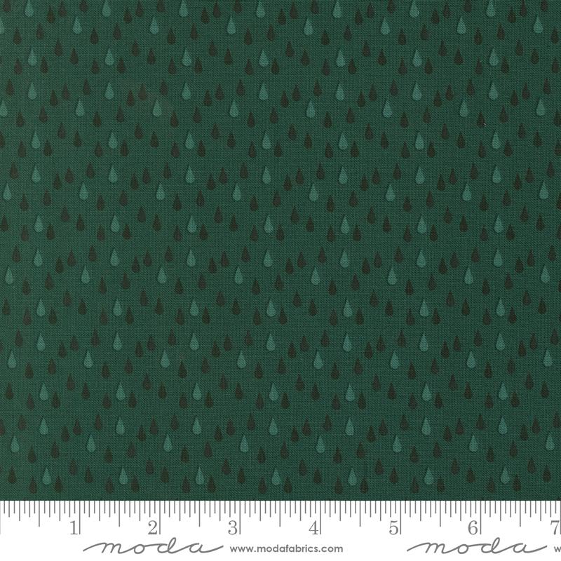 Garden Glam Teal raindrop fabric by Lella Boutique for Moda, 5274 18