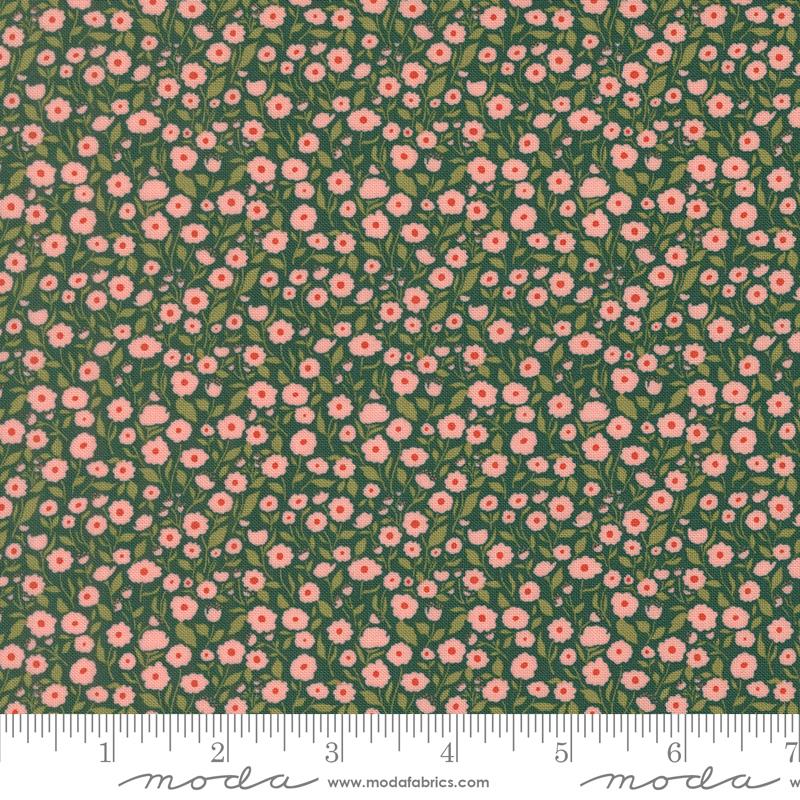 Garden Glam Teal wild and free fabric by Lella Boutique for Moda, 5271 18