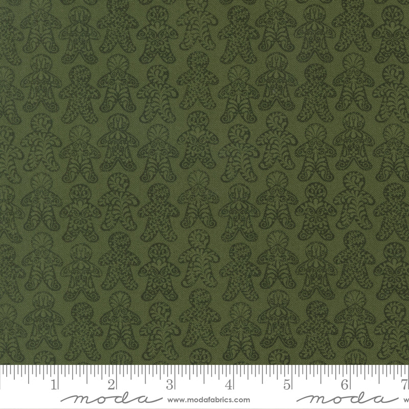 Gingerbread Lane Holly gingerbread fabric by Kiley Ferons for Moda, 26152 14