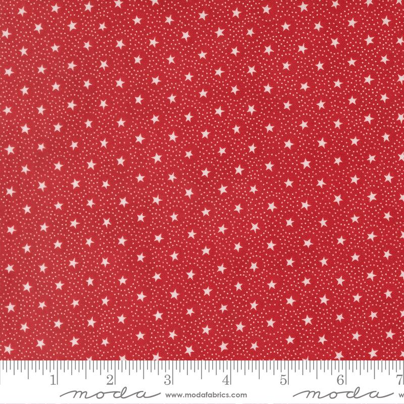 Joyful Gatherings II Crimson Circle of Stars fabric by Primitive Gatherings for Moda, 49336 12