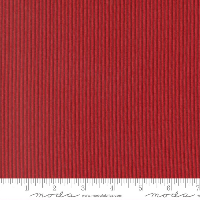 Joyful Gatherings II Crimson Peppermint Stripe fabric by Primitive Gatherings for Moda, 49338 12