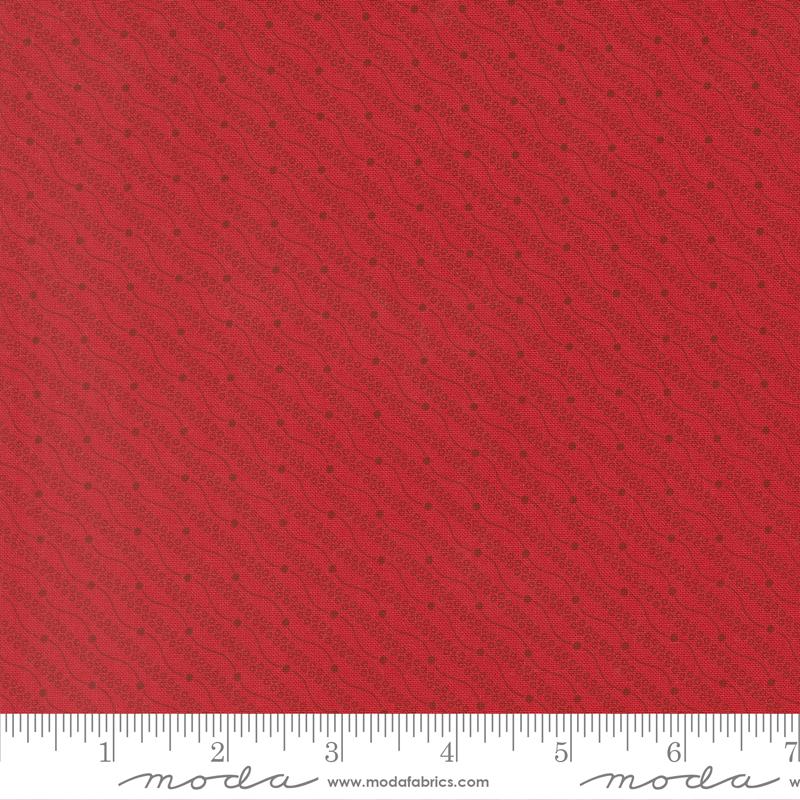 Joyful Gatherings II Crimson Razzle Dazzle Stripe fabric by Primitive Gatherings for Moda, 49334 12