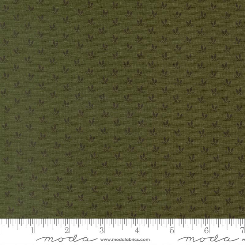 Joyful Gatherings II Evergreen Leaf Sprig fabric by Primitive Gatherings for Moda, 49331 14