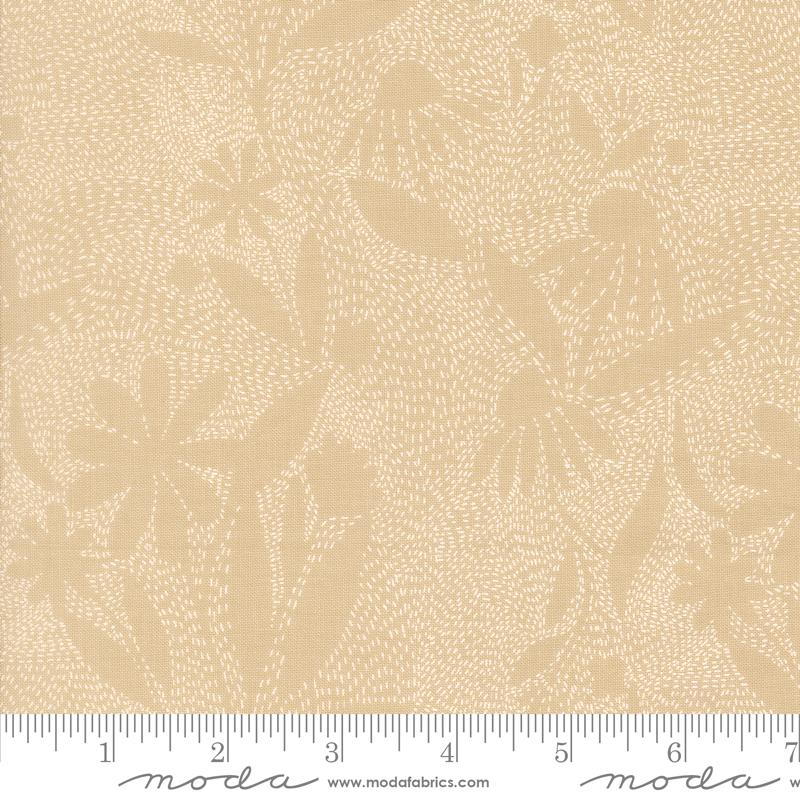 Ladybug Whimsy Natural outlines fabric by Gingiber for Moda, 48445 12