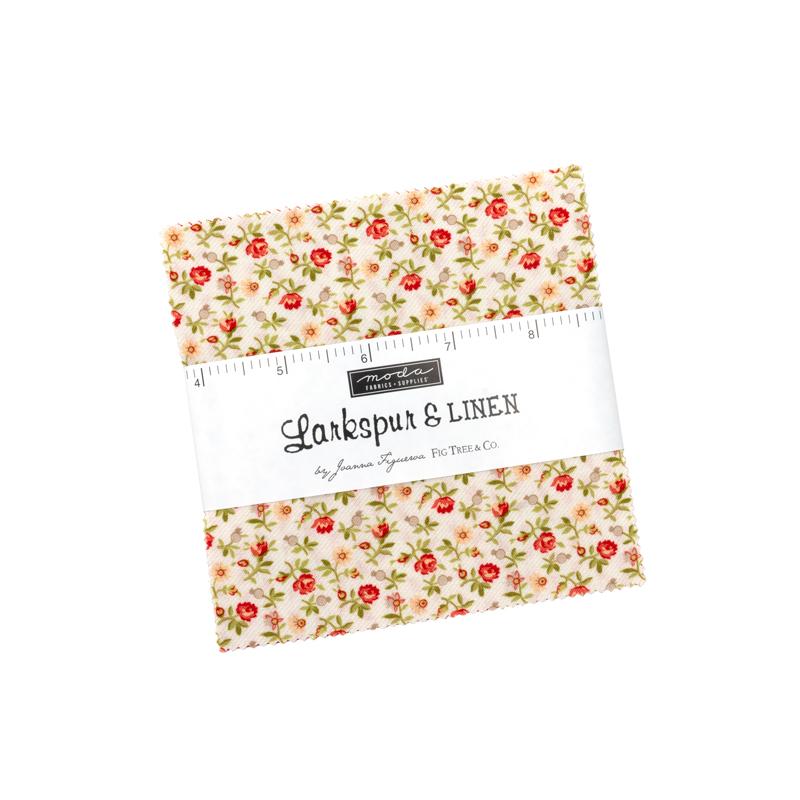 Larkspur & Linen charm pack of 42 5-inch precut squares by Fig Tree & Co. for Moda