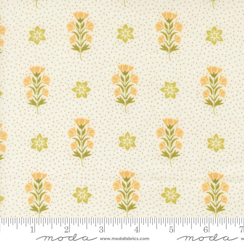 Larkspur & Linen Daisy deco flowers fabric by Fig Tree & Co. for Moda, 35453 11